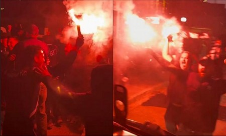 Αποθέωση στα Μέγαρα για την Καλαμάτα: Οπαδοί έστησαν πάρτι και σταμάτησαν το πούλμαν της ομάδας