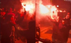 Αποθέωση στα Μέγαρα για την Καλαμάτα: Οπαδοί έστησαν πάρτι και σταμάτησαν το πούλμαν της ομάδας