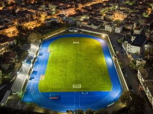 Εργασίες στο στάδιο της Λευκάδας