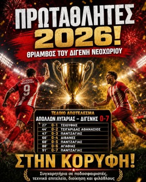 Το Νεοχώρι κατέκτησε το πρωτάθλημα και την άνοδο στην Γ’ Εθνική